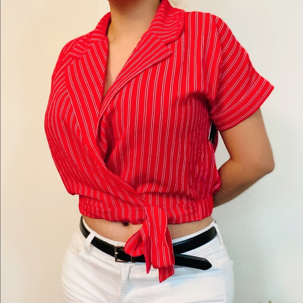 Red Stripes Top